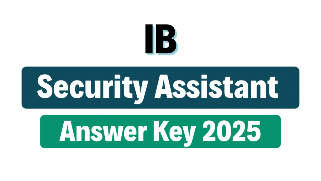 IB Security Assistant / Executive Answer Key 2025