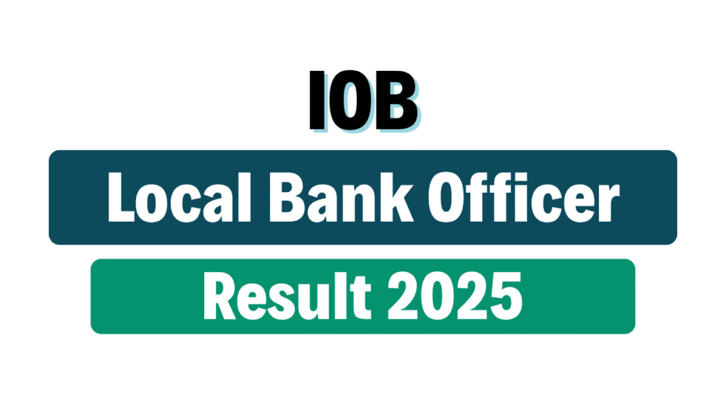 Indian Overseas Bank LBO Result 2025