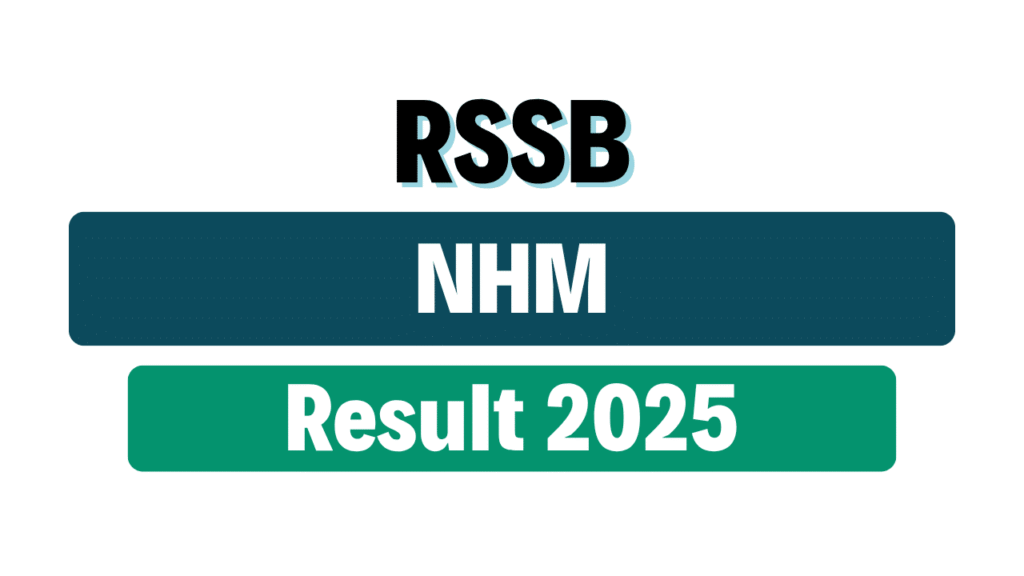 RSMSSB NHM Result 2025