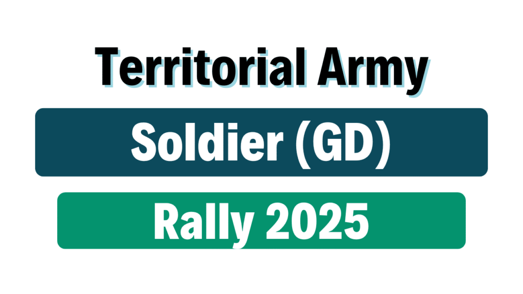 Territorial Army Recruitment 2025