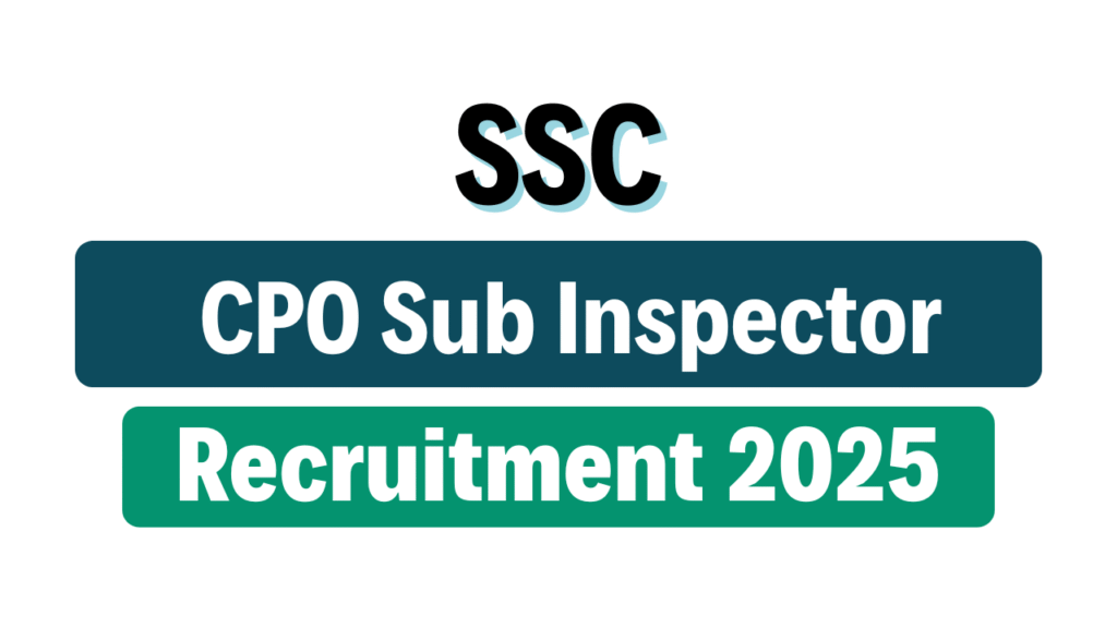 SSC CPO SI Self Slot Selection Form 2025