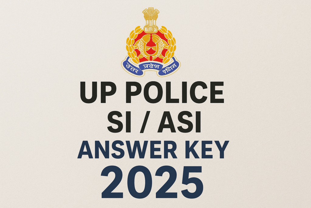 UP Police SI / ASI Answer Key 2025